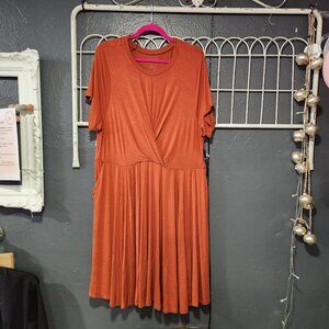 BNWT Size 3/3X/22-24 - Torrid Super Soft Knit Orange Dress